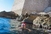 Božićni morski vukovi i vučice griju se u moru, u Dubrovniku
